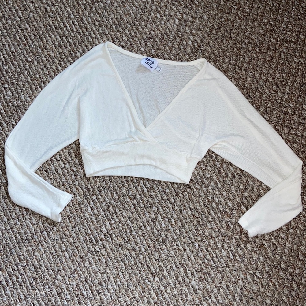 White long sleeve top
